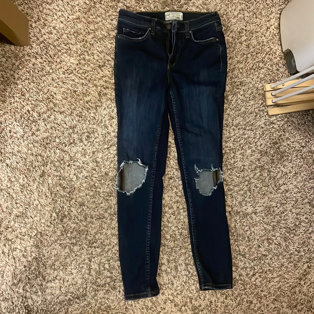 Free People Ripped Skinny Jeans